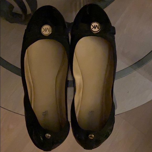 Michael Kors Black and Gold Loafers - Picture 1 of 13